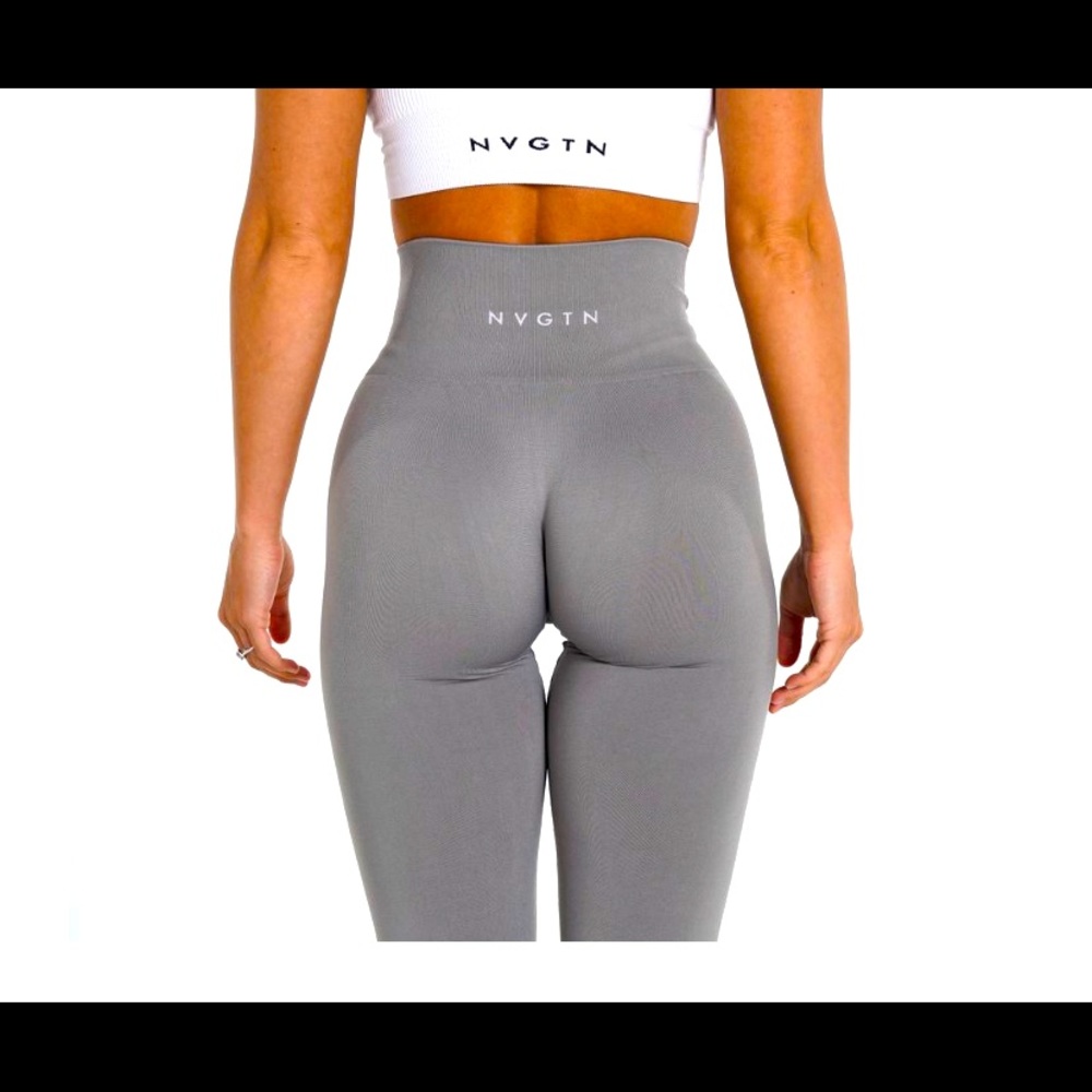 NVGTN grey solid seamless leggings